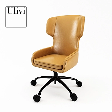 Ulivi Rose Leather Office Chair 3D model image 1 