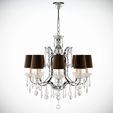 Elegant Crystal Chandelier by Bella Figura 3D model image 1 