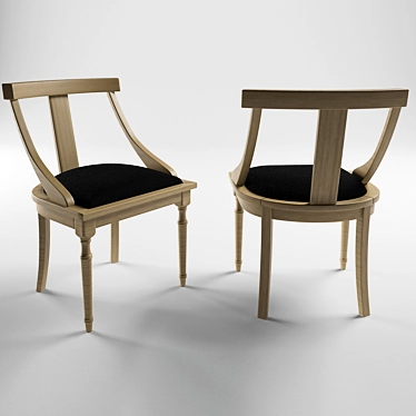 Elegant Classic Chair 3D model image 1 