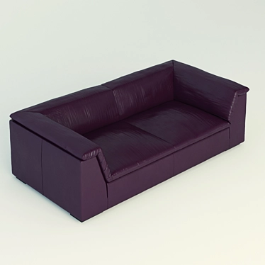 Luxury Italian Leather Sofa - Koinor Leggero 3D model image 1 