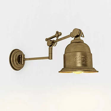 Elegant Bronze Marina Wall Sconce 3D model image 1 