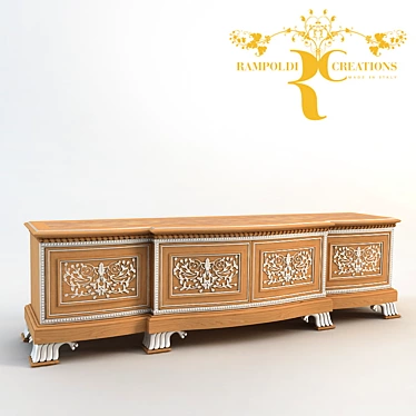 Rampoldi TV Stand: Elegant and Functional 3D model image 1 