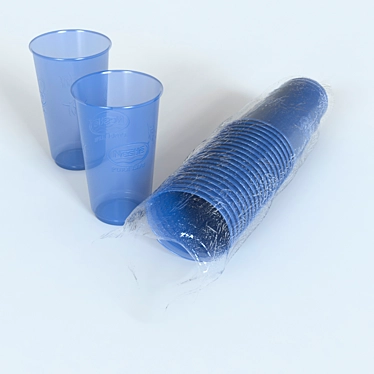 Nestle Disposable Plastic Cups 3D model image 1 