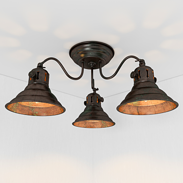 Elegant Ceiling Chandelier | Moretti Luce 3D model image 1 