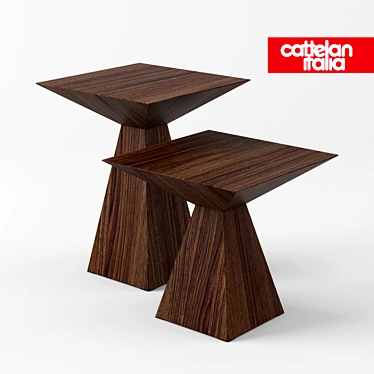 Elegant Cattelan Italia Theo Table 3D model image 1 