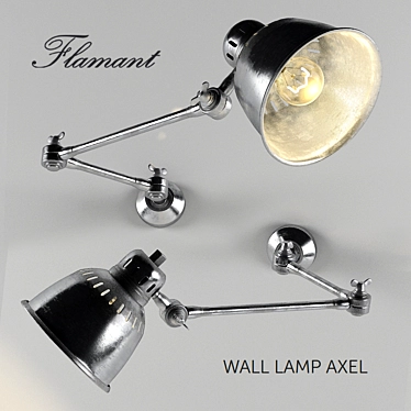 Elegant Axel Wall Lamp 3D model image 1 