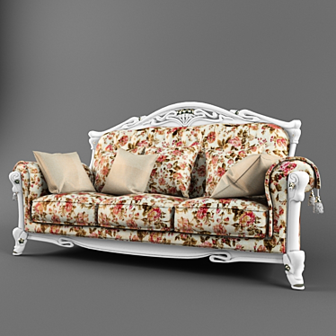 Elegant 3-Seater Carpenter Sofa 3D model image 1 