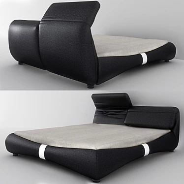 Adjustable Headrest Bed 3D model image 1 