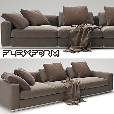 Elegant Flexform Sofa: Beauty in Every Detail 3D model image 1 