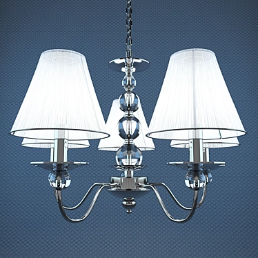 Modern Chrome Chandelier 9330-5P 3D model image 1 