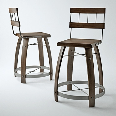 Barrel Stool: From Wine to Fine 3D model image 1 