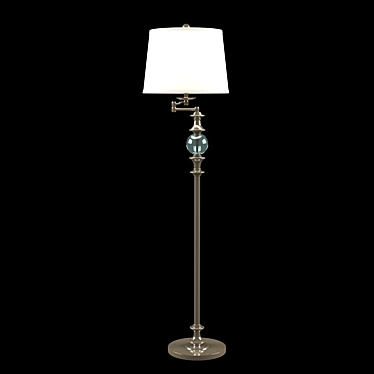 Quoizel Polished Nickel Floor Lamp 3D model image 1 