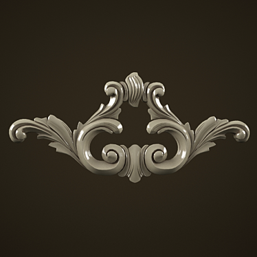 Elegant Stucco Ornament 3D model image 1 