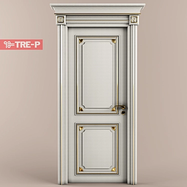 Elegant Casta Diva Wooden Door 3D model image 1 