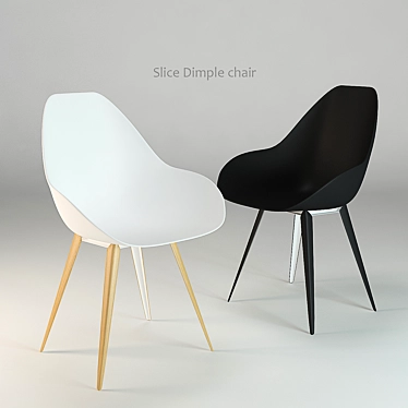 Sleek Dimple Slice Chair 3D model image 1 