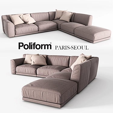 Poliform Paris-Seoul Sofa Set 3D model image 1 