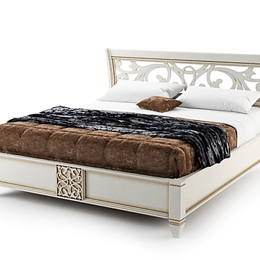 Italian Classic Bed: Genevra GN142 by Mario Villanova 3D model image 1 