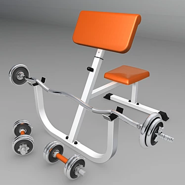 Scotta Biceps Bench 3D model image 1 