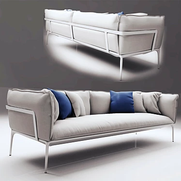 Modern Italian MDF Yale Sofa 3D model image 1 