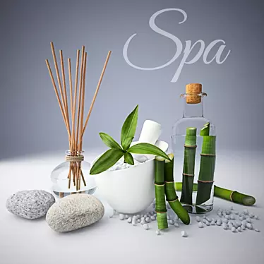 Spa Decor Set 3D model image 1 