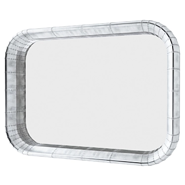 Sleek Rectangular Aviator Mirror 3D model image 1 