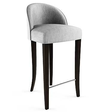 Elegant Gabrielle Barstool: Timeless Style 3D model image 1 