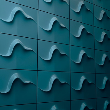 Serpentine Wall Panel 3D model image 1 