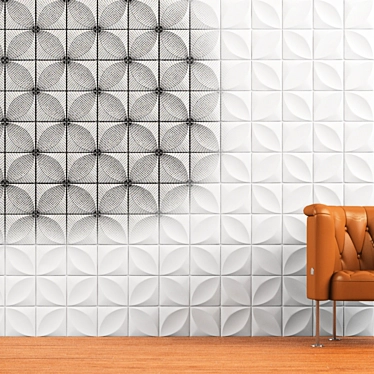 3D Wave Wall Panel 3D model image 1 