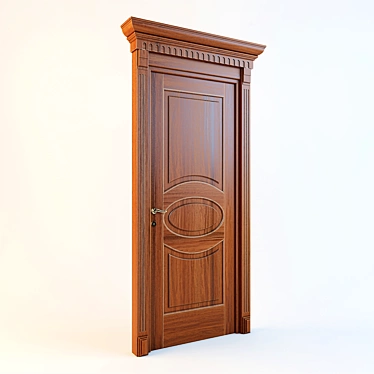 Elegant Classic Door - Fits 800*2100mm 3D model image 1 