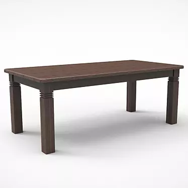 Elegant Wooden Table 3D model image 1 