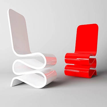 Vibrant Modern Chair 3D model image 1 