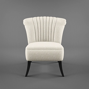 Elegant Ampudia Beige Accent Chair 3D model image 1 