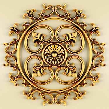 Elegant Stucco Ceiling Design 3D model image 1 