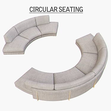 Elegant Circular Seating 3D model image 1 