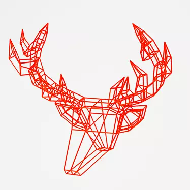 Title: Elegant Deer Head Sculpture 3D model image 1 