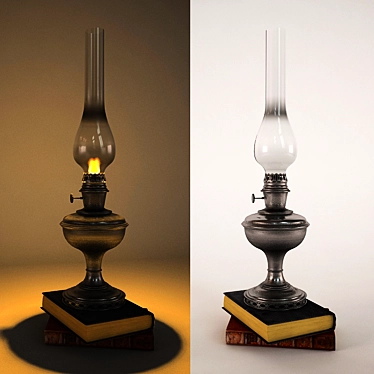 Vintage Kerosene Lamp - Classic Illumination 3D model image 1 