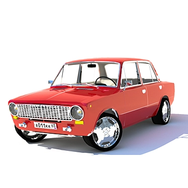 Vintage Soviet Sedan: VAZ-2101 3D model image 1 