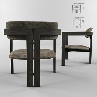 G&R Studio Cheir - Modern Elegance 3D model image 1 