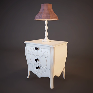 Francesco Bedside Table: Romanian Elegance for Your Bedroom 3D model image 1 