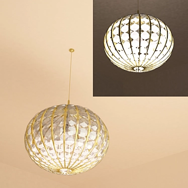 Elegant Bronze Chandelier 3D model image 1 