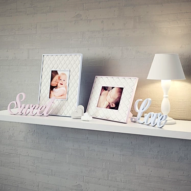 Adorable Baby Frames 3D model image 1 