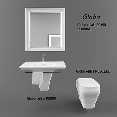 Globo Relais Bathroom Set 3D model image 1 