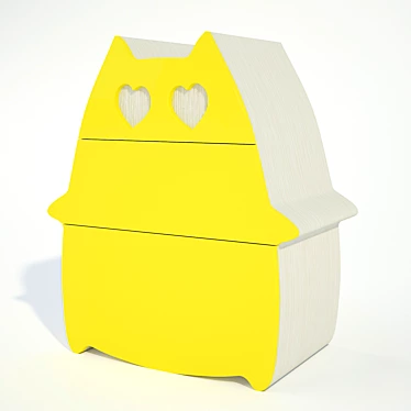 Lovely Lemon Chest - Cat in Love 3D model image 1 