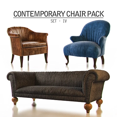 Modern Chair Pack - Set IV 3D model image 1 