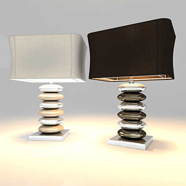 Sleek Metallic Table Lamp 3D model image 1 