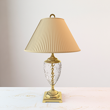 Elegant Classic Table Lamp with Crystal Accents 3D model image 1 