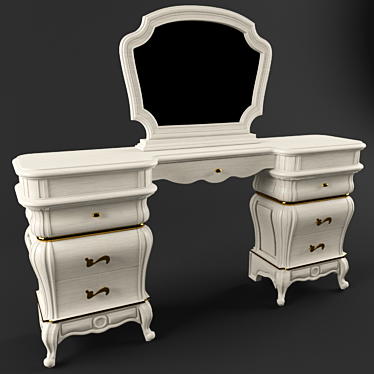 Italian Vanity Set: Elegant Dressing Table 3D model image 1 