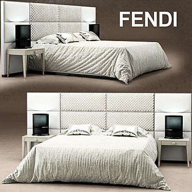 Regent Bed by Fendi Casa 3D model image 1 