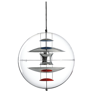 Elegant VP Globe Pendant Light 3D model image 1 