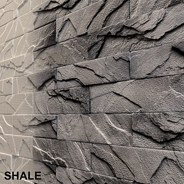 Shale Slate Tiles: Versatile Texture 3D model image 1 